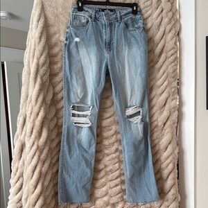 HOLLISTER Women's Distressed Blue Jeans